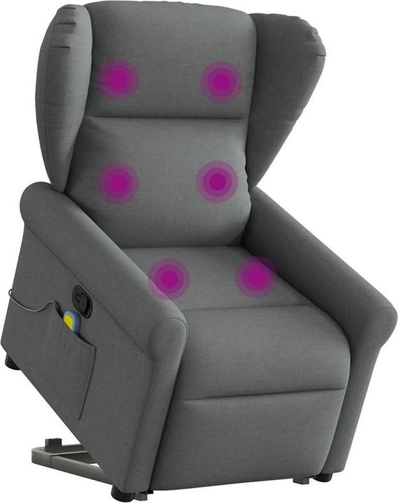 Image du produit VidaXL Fauteuil de massage releveur Gris foncé Tissu
