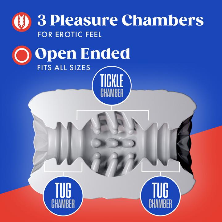 Actual product image Blush Rize Reakt - Self-Lubricating Pocket Stroker Male Masturbator Made with Ultra Soft X5® Plus -