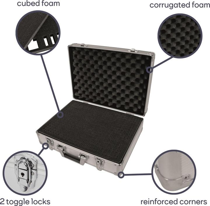 Actual product image Perel 1819-42A Aluminum tool case