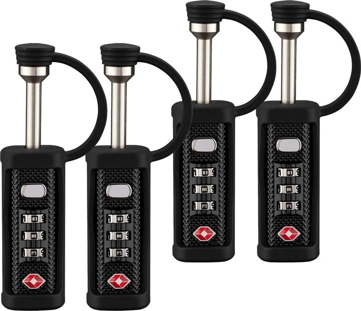 Produktbild Wiltec 4er Set Waffenkoffer TSA Zahlenschloss Kofferschloss Gewehrkoffer Schloss