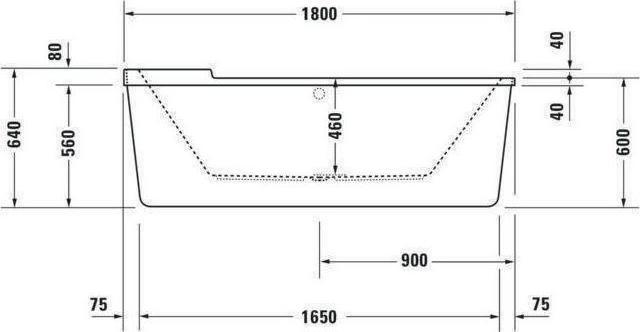 Produktbild Duravit Oval-Whirlwanne STARCK 170 l 180x80 we 2 RS Combi-System P (170 l, 180 cm, 80 cm)