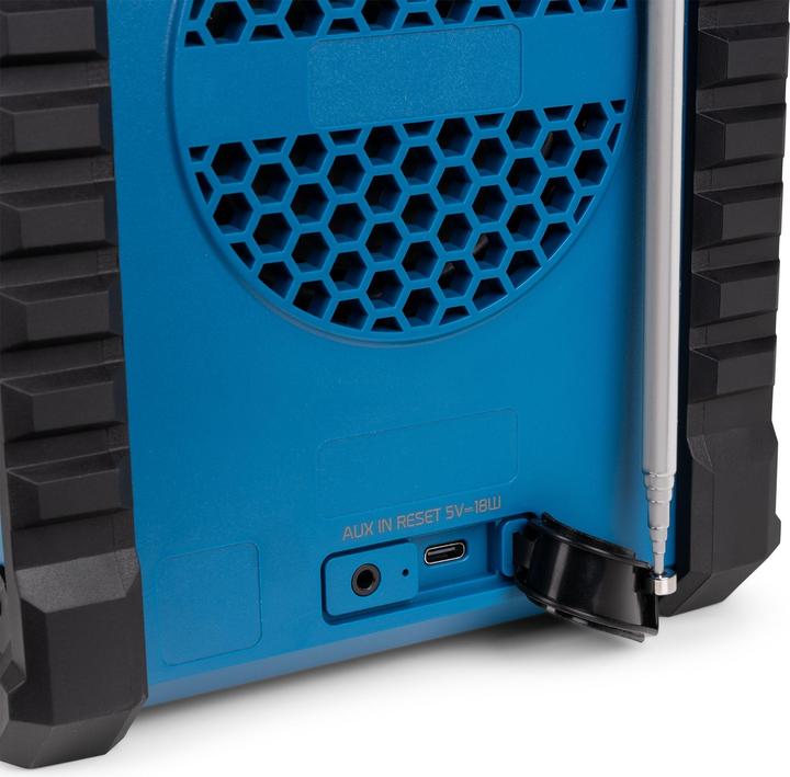 Produktbild Audizio Baustellenradio Temi Blau, Radio Tuner: FM, DAB+ (FM, DAB+, Bluetooth)