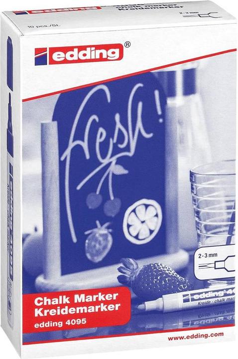 Produktbild Edding Kreidemarker 4095 (Mehrfarbig, 9 Farben, 3 mm, 10 x)