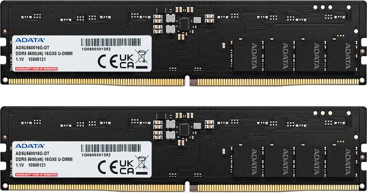 Actual product image Adata DDR5 32GB 5600-46 K2 Premier Tray Single Tray (2 x 16GB, 5600 MHz, DDR5 RAM, U-DIMM)