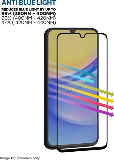 Produktbild Eiger Anti-reflektierendes Glas mit Blaulicht-Filter Full Screen Fit Mountain Glass Blue Edge (1 Stück, Samsung Galaxy A16 5G)
