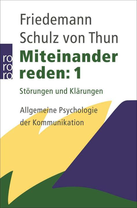 Actual product image Miteinander reden 1. Störungen und Klärungen (German, Friedemann Schulz of Thun, 1981)
