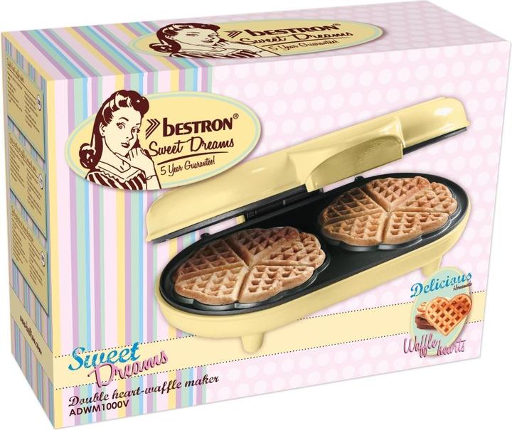Produktbild Bestron Doppelherzwaffel Maker, Vanille