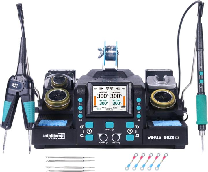 Actual product image Yihua 982D-III 2in1 120W Präzision Lötstation und Rework Station