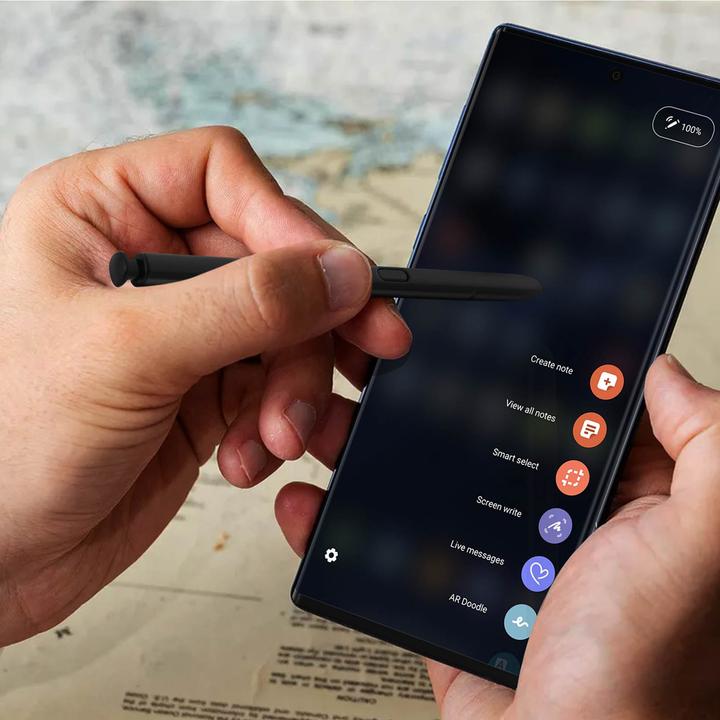 Produktbild Avizar Galaxy Note 10 / Note 10 Plus Touchscreen Stift, feine Spitze, 11cm – Schwarz
