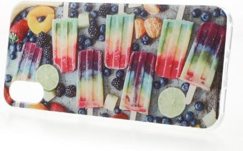 Actual product image Dulcii iPhone XS / X Slim rubber protective case fruit ice cream (Apple iPhone XS, Apple iPhone X)