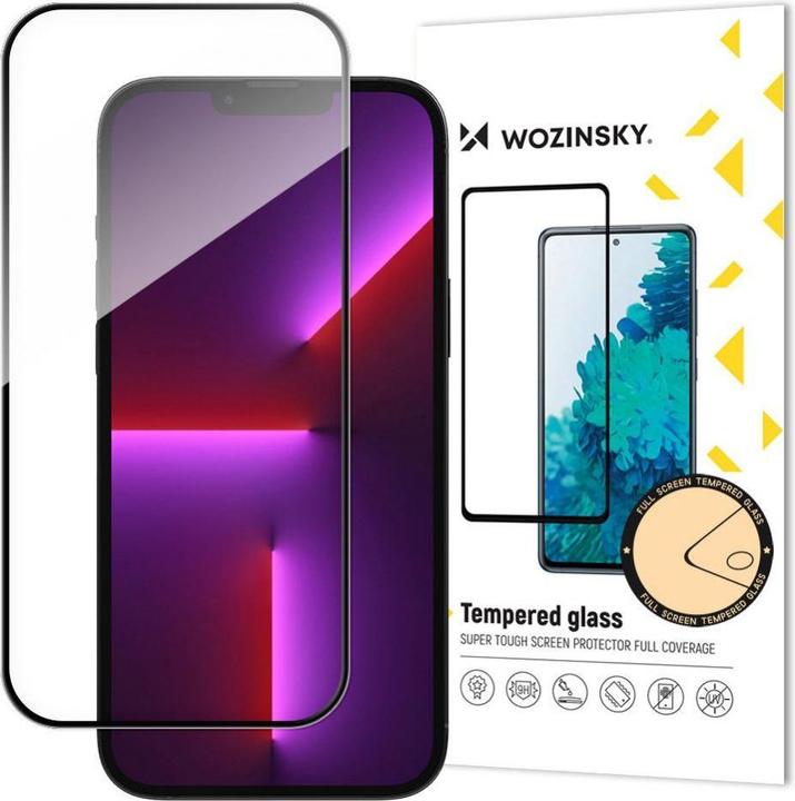 Immagine prodotto Wozinsky Vetro temperato a schermo intero super resistente con cornice Custodia amichevole Full (1 Pezzo/i, Apple iPhone 15)