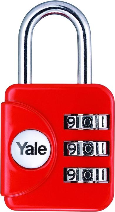 Yale Reise-Zahlenschloss 28mm, Bügelhöhe16mm, Standard Security, Rot