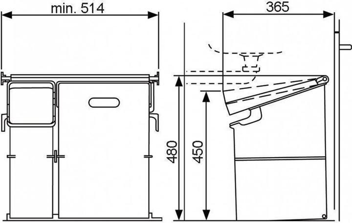 Actual product image Müllex Sweepers Tilting system (50 l)