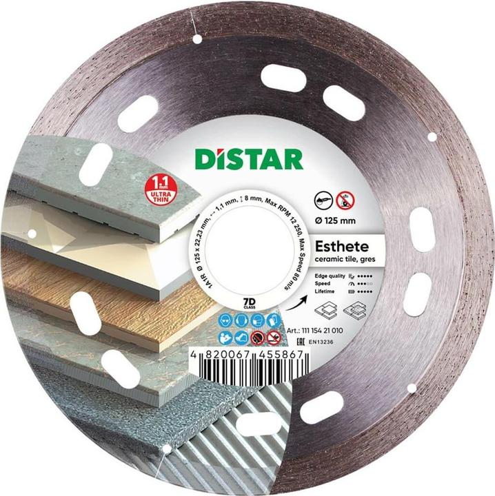 Produktbild Distar DIRAMATTRENNSCHEIBE ESTHETE 125 x 1 1 x 8 x 22 23mm