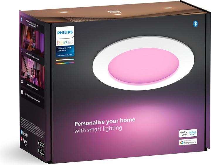 Actual product image Philips Hue White & Color Ambiance Slim Recessed (1200 lm)