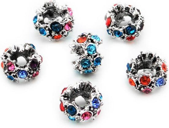 Image du produit Hermex Perle strass argenté 925 - Argenté multicolore (Argent 925)