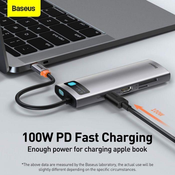 Image du produit Baseus Série Gelam en métal (USB-C, 8 Ports)