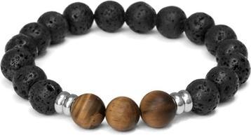 Produktbild Beneto Lava stone and tiger eye bead bracelet MINK160/20