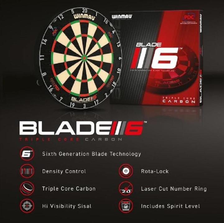Actual product image Winmau Dartboard Blade 6 Triple Core Carbon