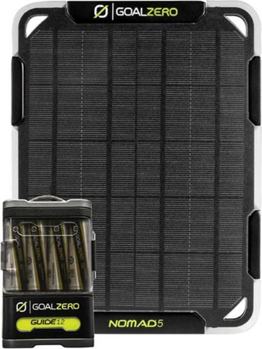 Goal Zero Powerbank Guide 12 + Nomad 5 Solarpanel (2500 mAh, 10 W, 12 Wh)