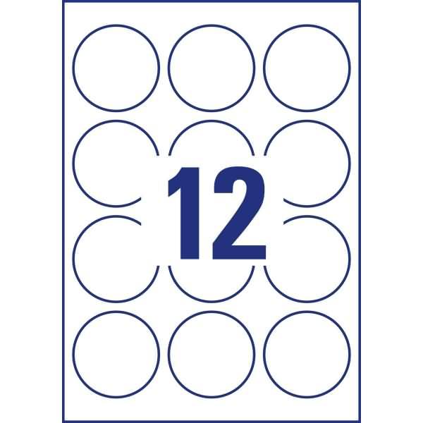 Actual product image Avery Round labels, removable