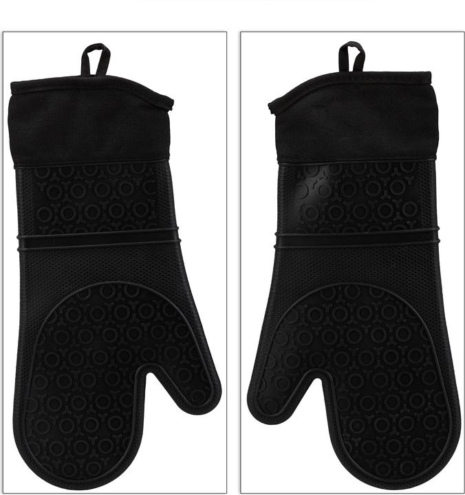 Produktbild Relaxdays Ofenhandschuhe (Silikon, Baumwolle)
