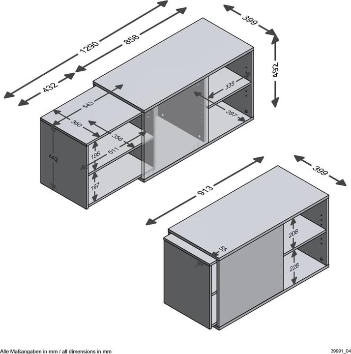 Produktbild FMD Möbel Collin (133.5 x 40 x 49 cm)