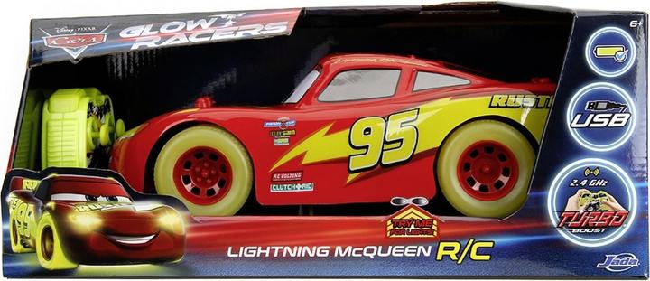Actual product image Jada RC Lightning McQueen Glow Racers 1:14