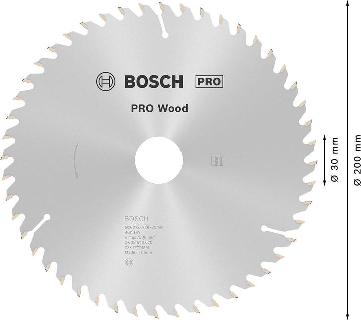Produktbild Bosch Professional Zubehör PRO Wood Kreissägeblatt, 200 x 2.8 x 30 mm