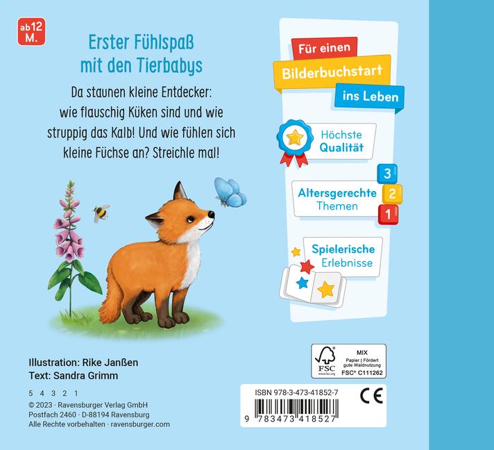 Produktbild Ravensburger Mein erstes Fühlbuch: Meine liebsten Tierkinder (Deutsch)