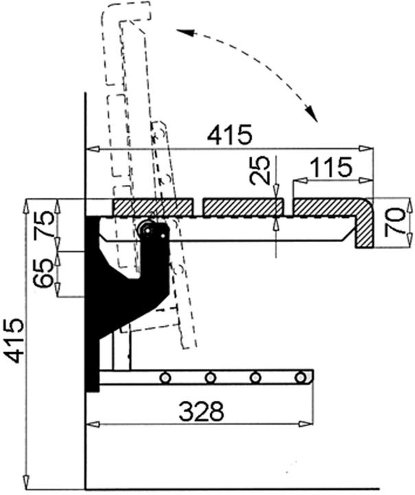 Actual product image Makk Folding bench consoles for schools, sports halls, etc. (foldable / without shoe grid support)