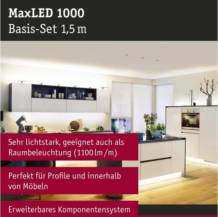 Immagine prodotto Paulmann Set di strisce MaxLED 1000 (Bianco caldo, 150 cm, Interno)
