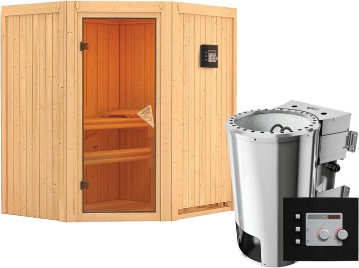 Actual product image Karibu Tonja without roof rim (Plug & Play 3,6 KW - Bio external control)