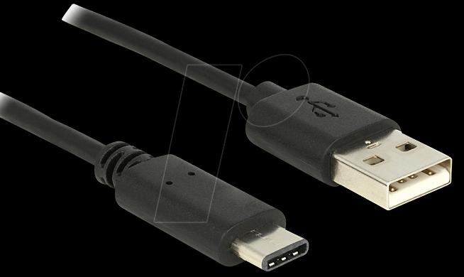 Productafbeelding Delock USB 2.0 Kabel A-C (0.50 m, USB 2.0)