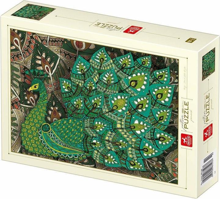 Produktbild Deico Puzzle 1000 bunte Pfauen (1000 Teile)