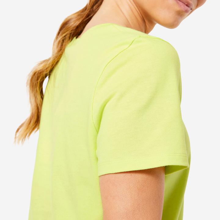 Actual product image Domyos Ladies T-shirt - Essentials 500 yellow (XS)