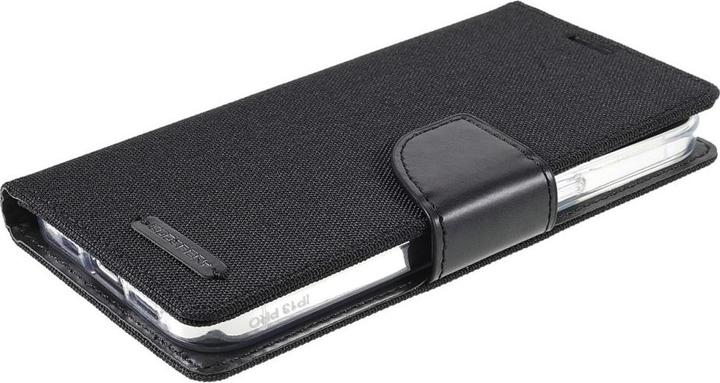 Actual product image iPhone 13 Pro Max - Canvas Fabric Leather Case Black (Apple iPhone 13 Pro Max)