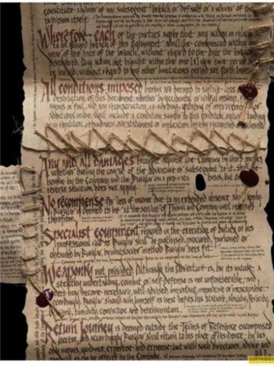 Actual product image Weta Collectibles The Hobbit: Bilbo's Contract