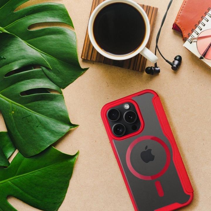 Image du produit OEM Book case SMART MAG Book case compatible with MagSafe for IPHONE 16 Pro red (Apple iPhone 16 Pro)