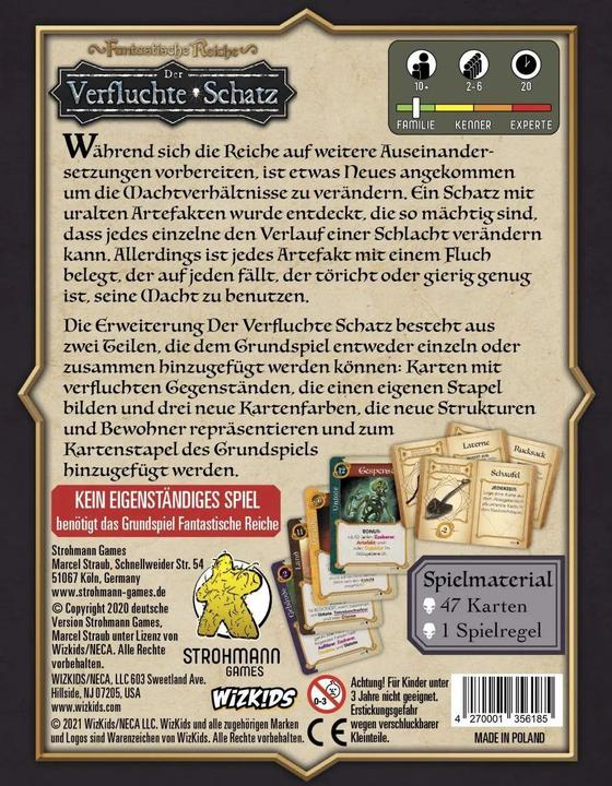 Produktbild Strohmann Games Fantastische Reiche - Der Verfluchte Schatz (Erweiterung) (Deutsch)