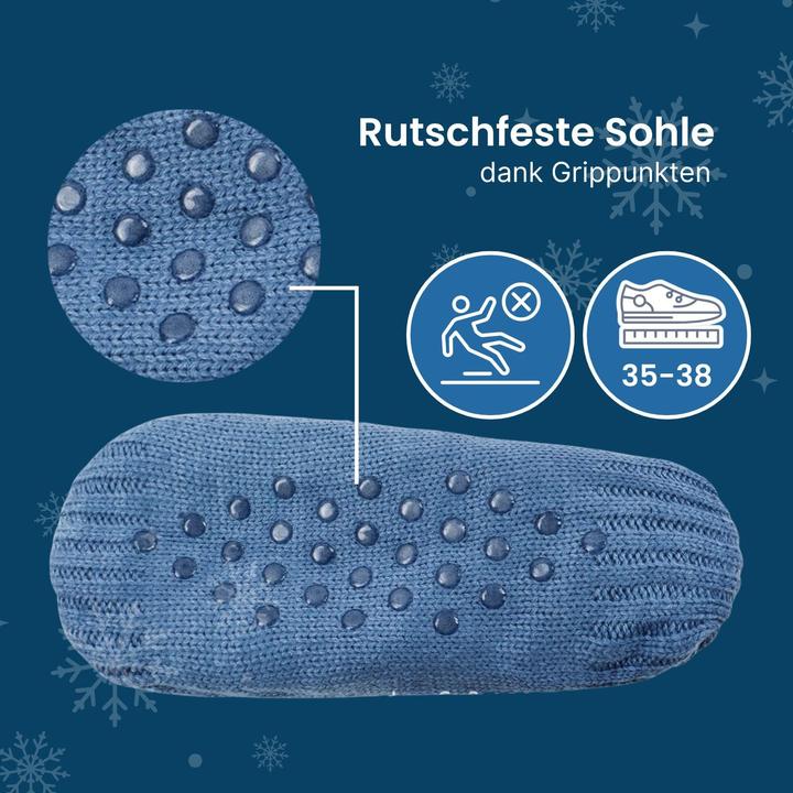Immagine prodotto Hermex Hausschuhe Gr. 35-38 Wintersocken Kuschelsocken Fuzzy-Socken Pantoffeln (Confezione singola, 35 - 38)