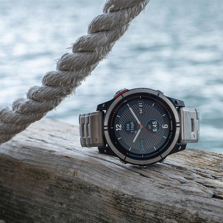 Produktbild Garmin quatix 7X Sapphire Solar Titan« GPS Marine Smartwatch (51 mm)