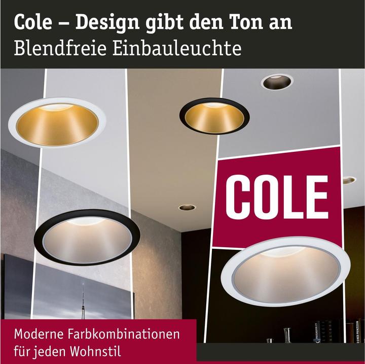 Produktbild Paulmann Einbauleuchte Cole Set (460 lm)