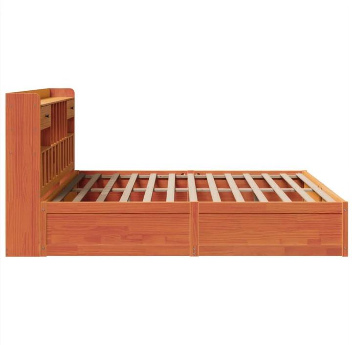 Produktbild VidaXL Massivholzbett Holzbett Bett Doppelbett ohne Matratze 180x200 Kiefernholz (180 x 200 cm)