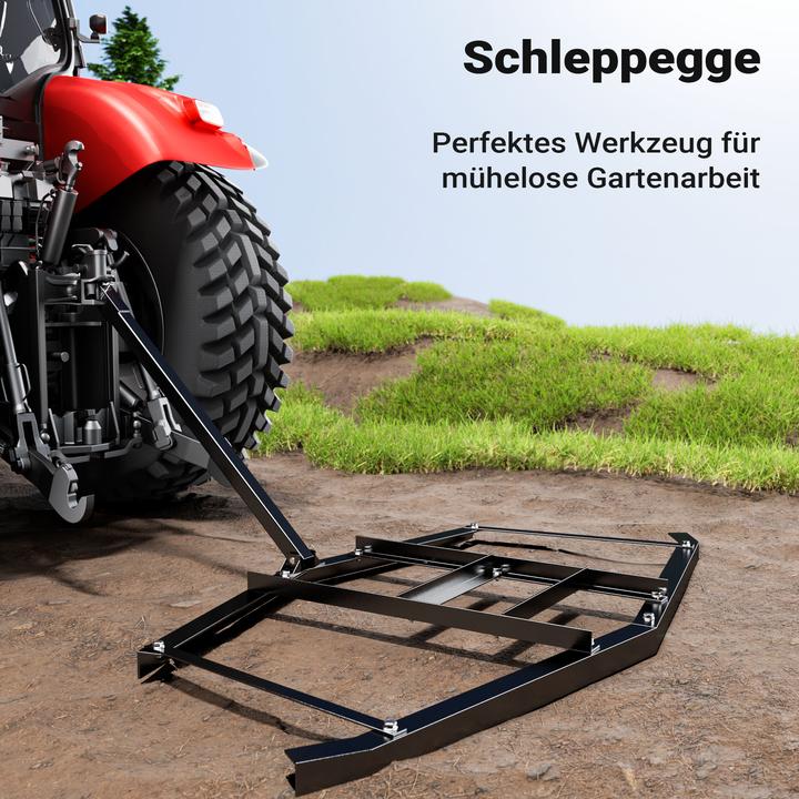 Actual product image Wiltec Drag harrow 172x9cm Meadow harrow Meadow drag Lawn tractor Field harrow