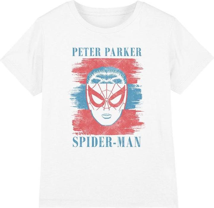 Actual product image Spiderman Childrens/Kids Peter Parker Striped T-Shirt (140)