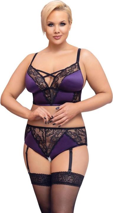Produktbild Cottelli Collection BH Set lila/schwarz 4XL (4XL)