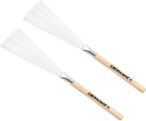 Wincent 12LN Light Nylon Brush Besen Holzgriff (Drums, Marschbecken, Percussion)