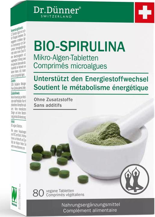 Image du produit Dr. Dünner Comprimés de spiruline bio PhytoWorld (80 pièce(s), Cachets, 64 g)