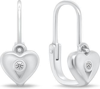 Brilio Silver - Charming girls Ì silver earrings heart EA183W